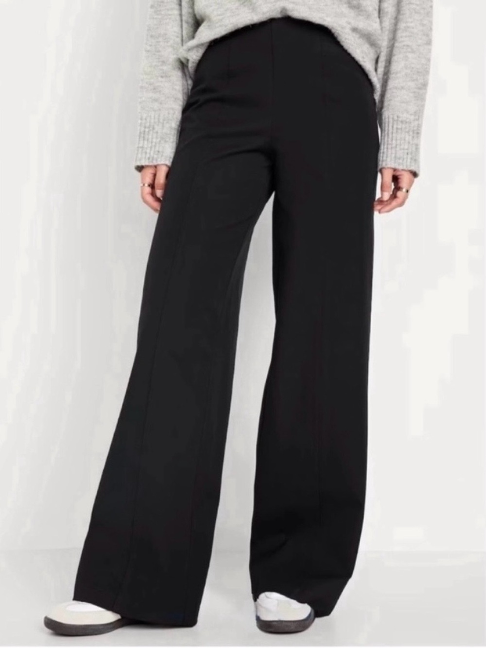 Old Navy Pixie Black Wide Leg Pants XL Pull On High Rise Workwear Minimalist NWT